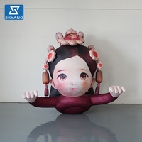 Modèle de personnage de dessin animé gonflable personnalisé en costume ancien pour la publicité commerciale extérieure et la décoration scénique d'événements