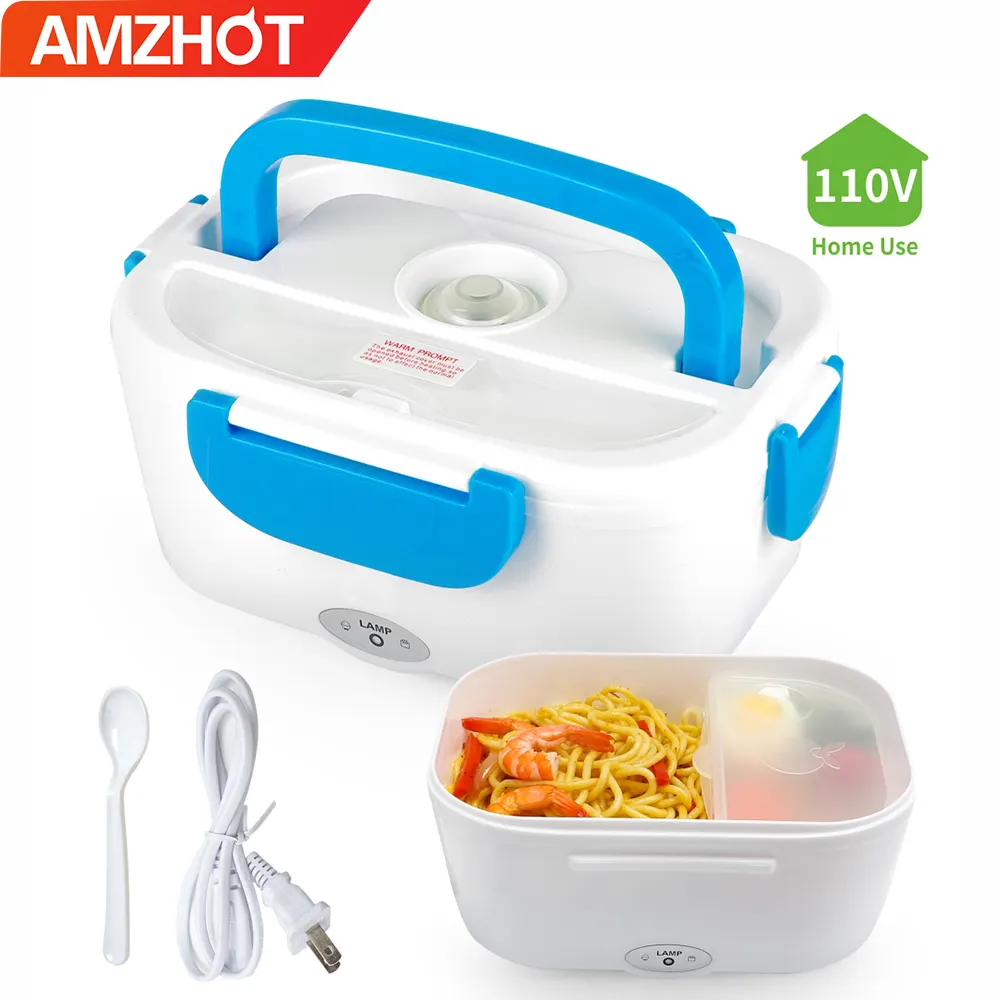 B10-0850 Best Seller Products on Amz Uso Doméstico Aquecimento Plástico Bento Lunch Box Lancheira Elétrica Com Colher