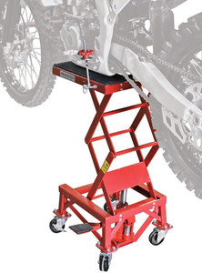 <span class=keywords><strong>Chariot</strong></span> élévateur à double ciseaux hydraulique pour <span class=keywords><strong>moto</strong></span> et motocyclette, fonctionnement manuel, capacité de charge 350 kg, acier, hauteur de levage maximale 1300 mm - Product Image 2