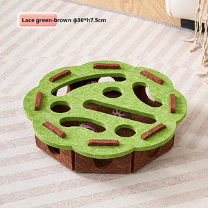Jouet pour chat auto-amusant, <span class=keywords><strong>anti</strong></span>-<span class=keywords><strong>ennui</strong></span>, pour l'exercice et le soulagement de l'anxiété, boîte de jeu labyrinthe à trous en sisal avec clochette pour chaton et chat - Product Image 6