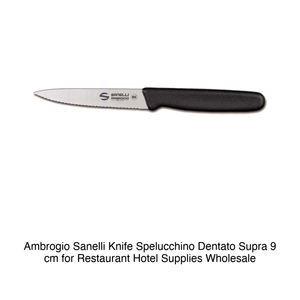 Ambrogio Sanelli <b>Knife</b> Spelucchino Dentato Supra 9 cm for Restaurant Hotel Supplies Wholesale - Product Image 2