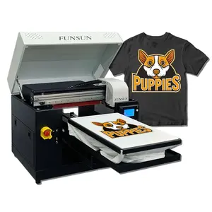 FUNSUN DTG 프린터 디지털 섬유 프린터 티셔츠 스웨터 폴로 실크 울 코튼 인쇄 기계 A3 DTG 프린터