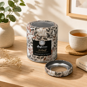 Round Tinplate Can <b>Clear</b> Window Lid Airtight Tea Coffee Spice Dry Food Storage Metal Packaging Tin Jar - Product Image 1