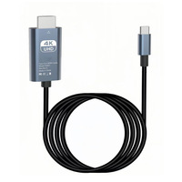 Adaptador de Transferencia de Audio y Video de Alta Velocidad 4K UHD Tipo-C, de Aleación de Aluminio Chapado en Oro, Compatible con Thunderbolt 3, para Computadora y TV