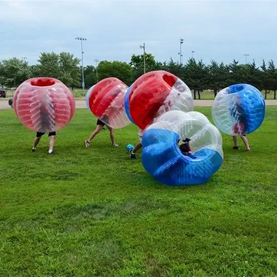 Menschliche Größe aufblasbare Stoßstange Bälle Suite Fußball Blase Körper Zorb Rolling Ball zu verkaufen