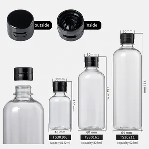 Gaya Jepang 122ml 325ml 525ml botol dispenser saus kedelai hewan peliharaan botol minyak zaitun peras plastik cuka botol minyak