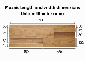 Paneles de Pared de Madera Maciza de Roble de Alta Calidad, Diseño Moderno, Mosaico Artístico para Interiores, Solución de Diseño Gráfico Impermeable - Product Image 6