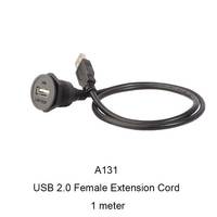 Cable de Extensión Industrial USB 2.0 Lshitech con Conector de Aviación de Nylon, 0.1-1m, Tipo D, Macho/Hembra, Montaje en Panel, Conector DC