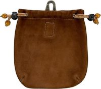 Individuelles Logo und Größe Mittelalterliches Design Brauner Wildleder-Zugbeutel für Schmuck Geschenktaschen Geldbeutel