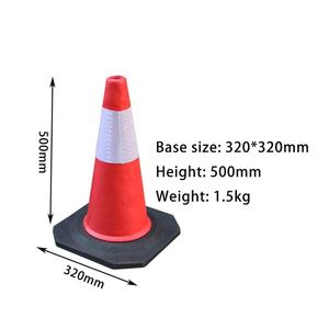 50cm turuncu renk EVA esnek trafik yol güvenliği koni - Product Image 3