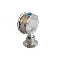 Manomètre sous vide sanitaire 1.5 pouces avec joint de diaphragme monté manomètre à trois pinces SS316