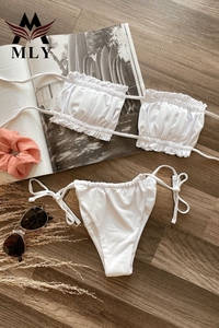MLY Set Bikini gaya baru Oem pakaian renang & pakaian pantai kualitas tinggi baju renang cetak pakaian renang disesuaikan - Product Image 5