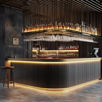 Comptoir de bar en bois moderne pour hôtel, bar à domicile et salon - Design écologique facile à nettoyer en vente