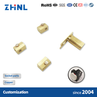 13A 15A 18A Contact Metal Plug Pin 48MM Brass Extension Power Strip Parts Switch Socket Terminal Stamping for Electronics