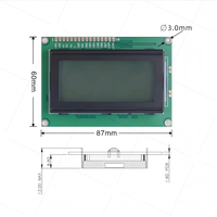 Módulo de Pantalla LCD de Caracteres con Retroiluminación LED, Controlador IC ST7066U, Película STN 1604A, 16P 5V, para Computadora Industrial, Multi-idioma