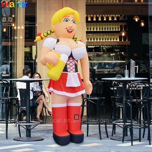 Mejor venta inflable camarera niña muñeca inflable precio promocional publicidad personalizada inflable entrega rápida para restaurante - Product Image 6