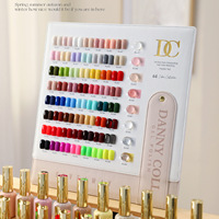 Ensemble de vernis à ongles en gel UV/LED de 64 couleurs, petite barre d'or, 15 ml avec nuancier pour utilisation en salon, art DIY, vernis à ongles en gel longue durée