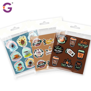 Autocollants en feuille de café personnalisés pour café, étiquettes PVC imperméables, autocollants de café découpés à la forme, mini-paquet adhésif pour fenêtres - Product Image 3