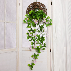 Artificial Morning Glory Wall Hanging Plastic Silk Flower Indoor Decoration High Simulation <b>Leaves</b> - Product Image 5