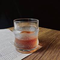 Juego de Vasos de Vidrio con Patrón de Mármol, 300 ml, Base Gruesa, Modernos y Ecológicos, para Whisky, Vino, Café, para Bar y Hogar