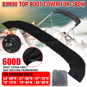 600D Waterproof Boat <b>Cover</b> 3 BOW Bimini Top <b>Boot</b> <b>Cover</b> No Frame with Zipper Anti UV Dustproof Marine <b>Cover</b> Boat Accessories - Product Image 1