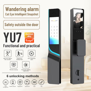 Tuya מנעול חכם סופר גדול מסך פנים זיהוי חתול דיגיטלי דלת עבור זכוכית פלדה תומך התאמה אישית ענן wifi - Product Image 1