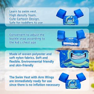 <span class=keywords><strong>Chaleco</strong></span> de natación con alas de agua personalizado para niños, <span class=keywords><strong>chaleco</strong></span> de natación flotante con mangas de dibujos animados para bebés y niños pequeños, <span class=keywords><strong>chaleco</strong></span> salvavidas flotante de ayuda de seguridad para niños - Product Image 3