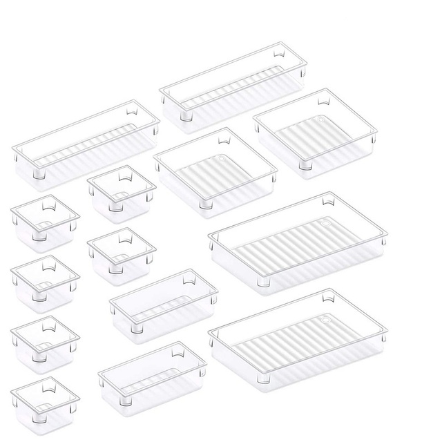 Best-selling Plastic Storage Box for Office Desk Drawers, Suitable for Storing Cosmetics, Bathroom Items and Food.