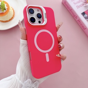 Coque de téléphone avec anneau magnétique et support d'appareil photo, cadre d'appareil photo en TPU + métal, <span class=keywords><strong>compatible</strong></span> avec la charge sans fil antichoc - Product Image 4