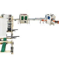 Máquina de alta velocidad para pañuelos faciales interfoliados 5P con motor y engranajes para línea de producción de toallitas húmedas, capacidad de 1 tonelada/día