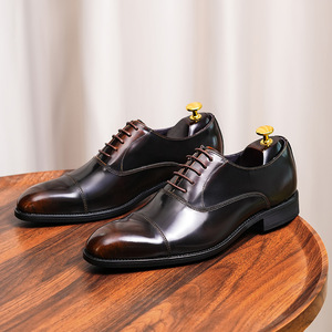 Nuevos Zapatos Oxford de Cuero para Hombre, Estilo Británico Casual de Lujo, Hechos a Mano, Impermeables, Color Verde Perenne, Formales, Sin Cordones, para Boda, Oficina, Profesionales - Product Image 3