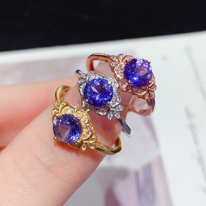 하이 퀄리티 925 스털링 실버 사파이어 보석 반지 클래식 로즈 골드 웨딩 약혼 다이아몬드 결혼식을 위한 고급 패션 - Product Image 4