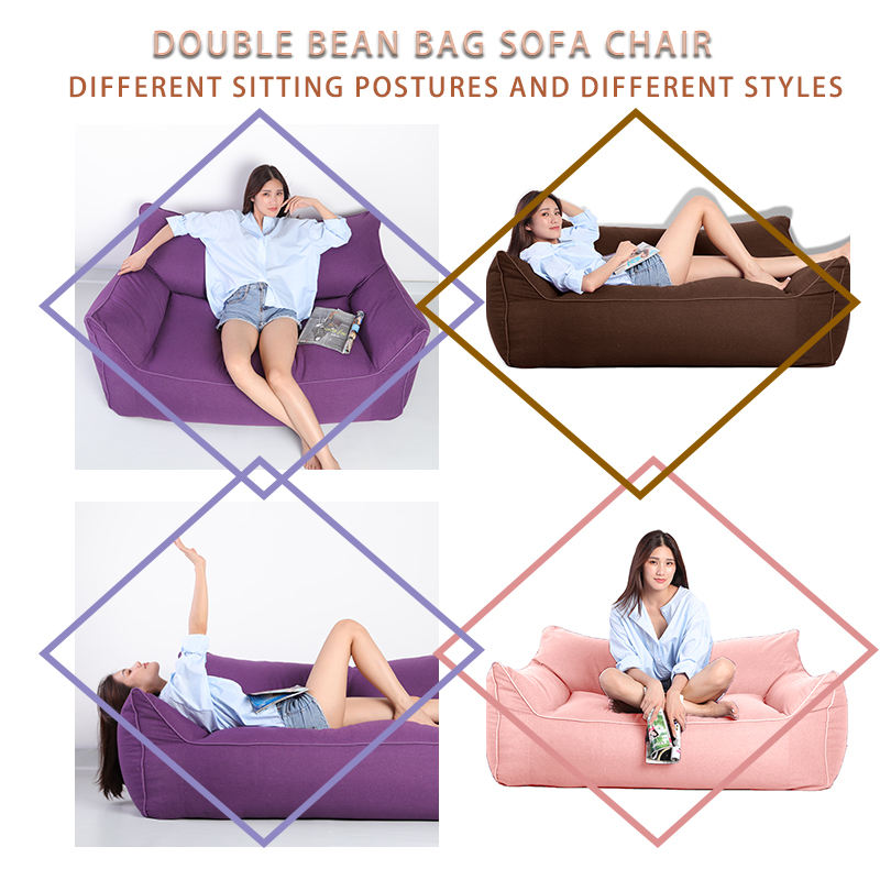 Sofa Set Furniture Double Seat Bean Bag Soft Seat Beanbag Sofa