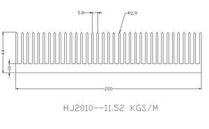 Dissipatore di calore 200 estrusione ad alte prestazioni (W)* 44(H)* 200(L)mm <span class=keywords><strong>AL</strong></span> 6063 T5 dissipatore di calore estruso - Product Image 6