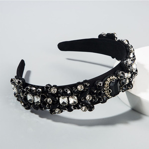 European and American Hair Band Headdress Wild Go Out Baroque Inlaid Color Rhinestone <strong>Ladies</strong> <strong>Headband</strong> / Hairband Women Girl <strong>Lady</strong> - Product Image 2