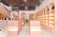 Retron haut de gamme personnalisé écologique étanche robuste cosmétiques affichage compteur LED éclairage magasin Design d'intérieur pour