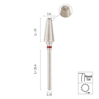 Vente en gros de forets à ongles professionnels Evolisse 5 en 1 en carbure de tungstène, design flamme volcanique, pour l'élimination de l'acrylique/du gel, à domicile ou en salon
