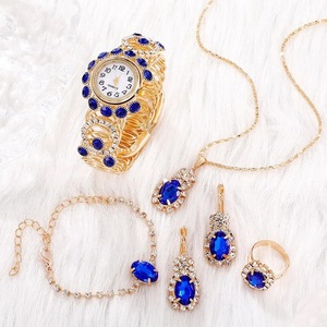 Fashion <strong>Women's</strong> <strong>Watch</strong> Jewelry Gift <strong>Set</strong> Casual Rhinestone Diamond Ring Necklace Earrings Bracelet Quartz <strong>Watch</strong> <strong>Set</strong> for <strong>Women</strong> - Product Image 3