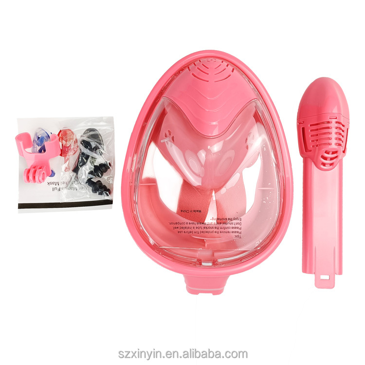 Silicone Anti Fog Swim Full Dry Face Snorkel Mask Kids Adult Snorkeling Scuba Diving Set Easy Breath