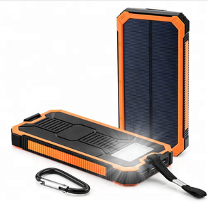 Banque d'alimentation étanche <span class=keywords><strong>pas</strong></span> chère 20000mAh avec cordon, <span class=keywords><strong>chargeur</strong></span> <span class=keywords><strong>solaire</strong></span> SOS extérieur avec lampe de camping puissante - Product Image 1