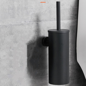 Porte-<span class=keywords><strong>brosse</strong></span> de toilette en acier inoxydable noir, <span class=keywords><strong>brosse</strong></span> de nettoyage pour salle de bain, <span class=keywords><strong>brosse</strong></span> de toilette murale - Product Image 2
