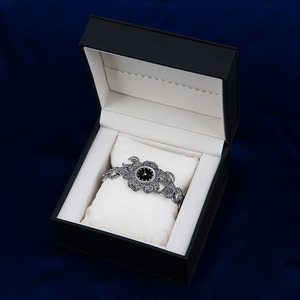 <span class=keywords><strong>Bracelet</strong></span> en argent sterling 925 pour femmes avec marcassite Luxury 925 Silver Vintage Wristwatch - Product Image 5