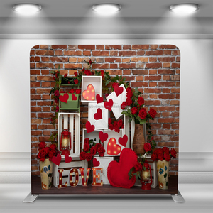 <span class=keywords><strong>Backdrop</strong></span> Valentine Cepat Siap Pakai, Foto Valentine, Logo Custom, Display Cepat, Sarung Bantal, Banner <span class=keywords><strong>Backdrop</strong></span>, Stand Dinding untuk Pameran Dagang untuk Acara - Product Image 1