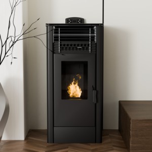 <span class=keywords><strong>Estufa</strong></span> de <span class=keywords><strong>Pellets</strong></span> Independiente Moderna PANSEE PK-100 de Hierro Fundido, 10KW, 84.7% de Eficiencia, Ecológica, para Calefacción de Sala de Estar en Villas - Product Image 4