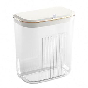 Poubelle murale de cuisine 9L à ouverture tactile avec couvercle roulant, écologique, pour rangement de salle de bain - Product Image 5
