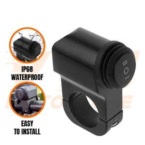 אוניברסלי 3 דרך האופנוע מתג עמיד למים על/כיבוי כפתור עבור קרן אור פנס אור ערפל - Product Image 1