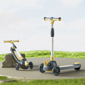 Trottinette pour enfants OEM ODM, 1 à 12 ans, pneus épais, musique, lumière, trottinette pour filles et garçons - Product Image 6