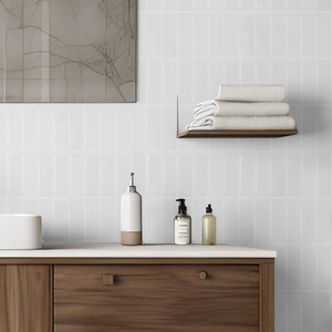 Lámina de Mosaico Autoadhesiva Blanca, Adhesivo Decorativo para Pared, Fácil de Instalar, Resistente al Agua, para Cocina y Baño, 300x300mm - Product Image 4