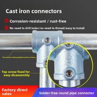 Colliers de serrage en acier poli haute pression pour structures extérieures et auvents 20/25mm