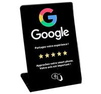 Soporte NFC de Google Review con código QR | Recolector de comentarios personalizable para restaurantes, hoteles, tiendas minoristas Configuración rápida
